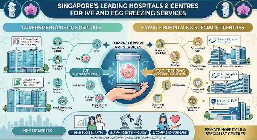 Best Singapore Hospitals for IVF and Egg Freezing Services