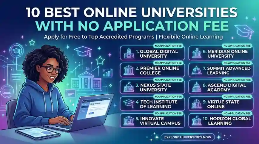 10 Best Online Universities With No Application Fee