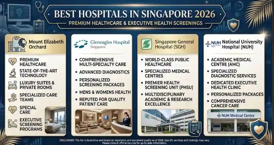 Best Hospitals in Singapore 2026 for Premium Healthcare & Executive Health Screenings