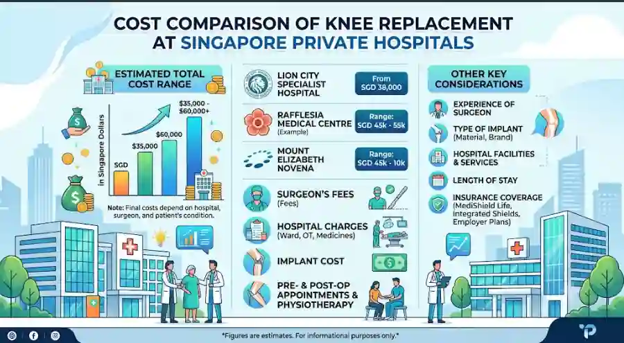 Cost Comparison of Knee Replacement at Singapore Private Hospitals