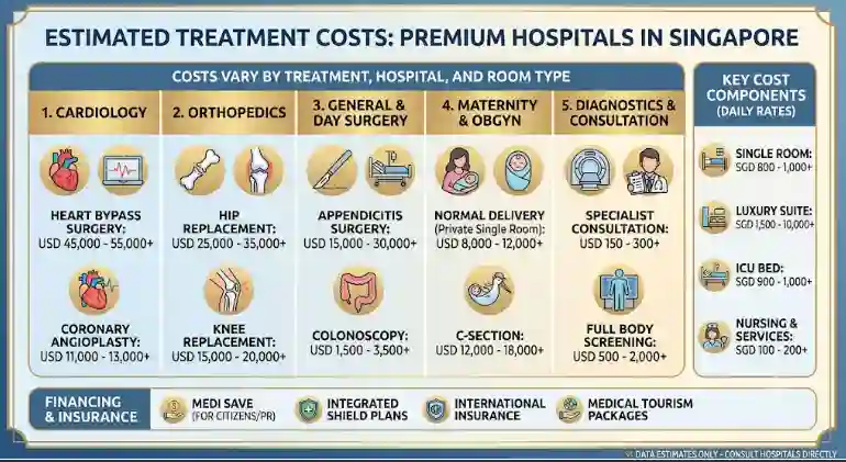 How Much Does Treatment Cost at Premium Hospitals in Singapore?