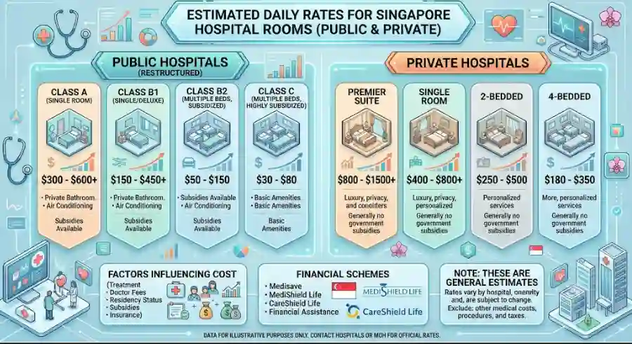 Singapore Hospital Room Charges and Daily Rates