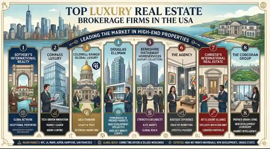 Top Luxury Real Estate Brokerage Firms in the USA