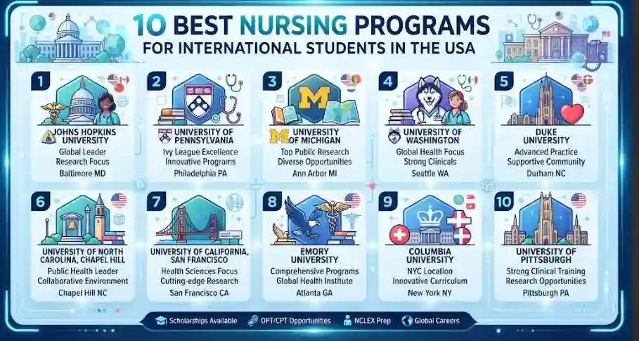 10 Best Nursing Programs for International Students in the USA